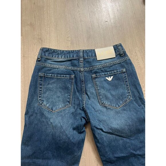 AJ Armani Jeans Woman Distressed Straight Leg Jeans Sz 26 - Picture 4 of 10